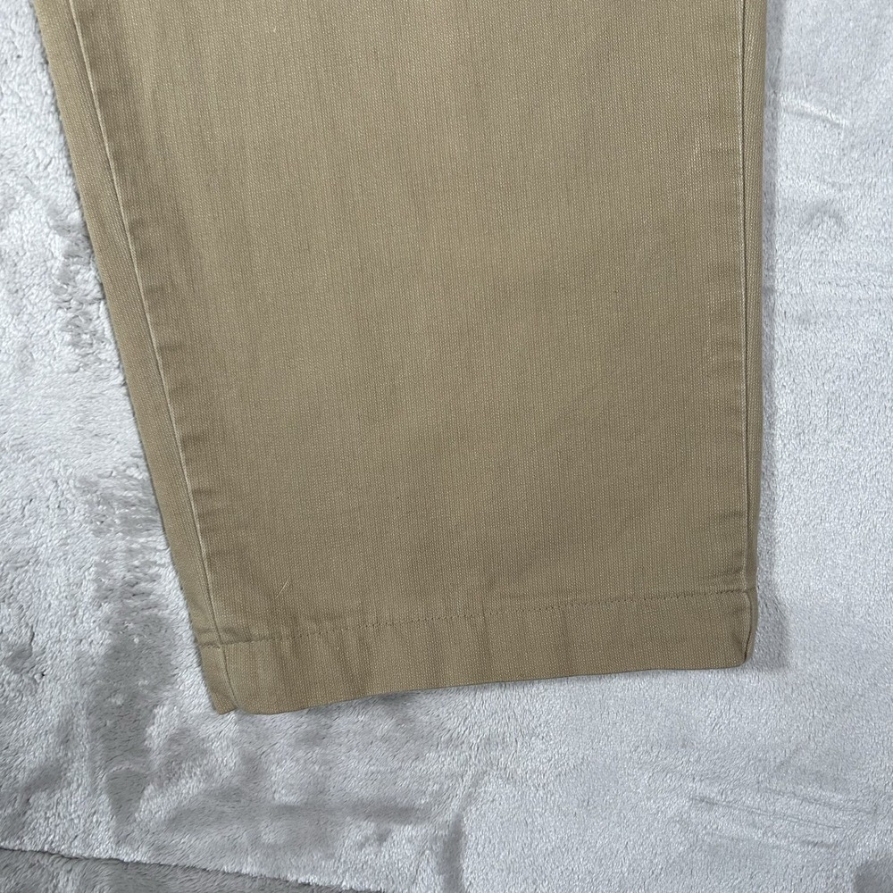 VTG 90s Polo Ralph Lauren Andrew Pant Men 35x30 Beige Classic Chino Pleated USA - Picture 5 of 16